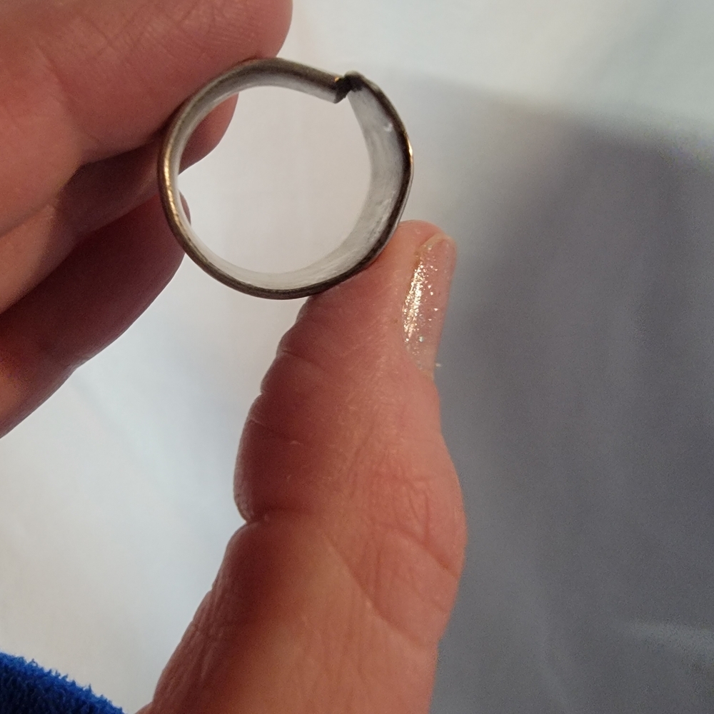 Handmade Silver Ring From Vintage Silver Spoon. - Picture 3 of 4